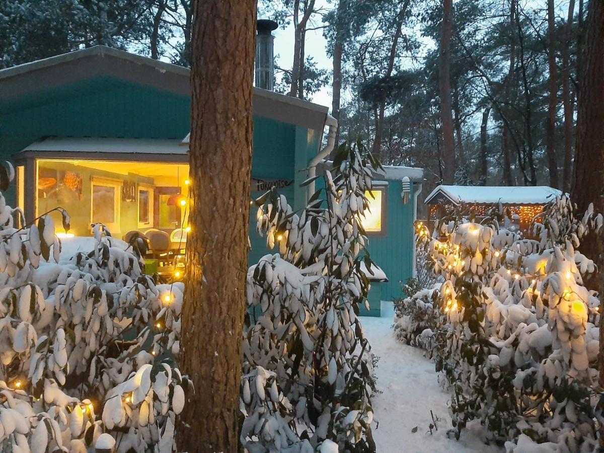Boshuis Turquoise / Smaakvol Genieten Op De Veluwe Hoenderloo Kültér fotó